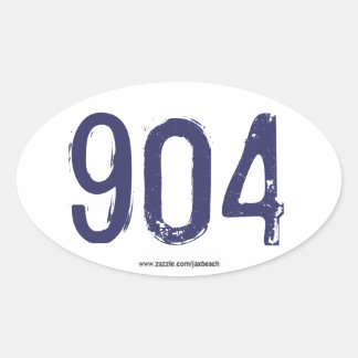 904 - Vertegenwoordigen in Jax! Ovale Sticker