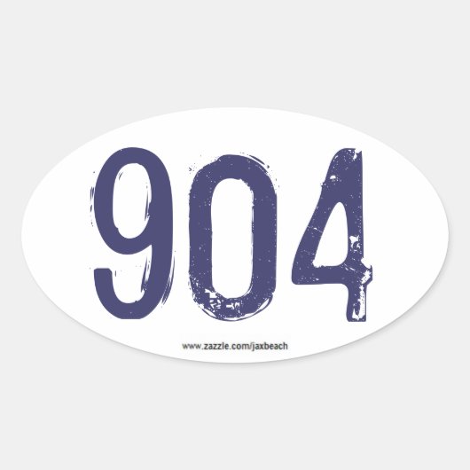 904 - Vertegenwoordigen in Jax! Ovale Sticker (Voorkant)