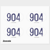 904 - Vertegenwoordigen in Jax! Ovale Sticker (Vel)