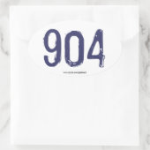 904 - Vertegenwoordigen in Jax! Ovale Sticker (Tas)