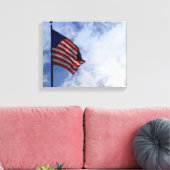 9056 Amerikaanse vlag Canvas Afdruk (Insitu (Woonkamer))