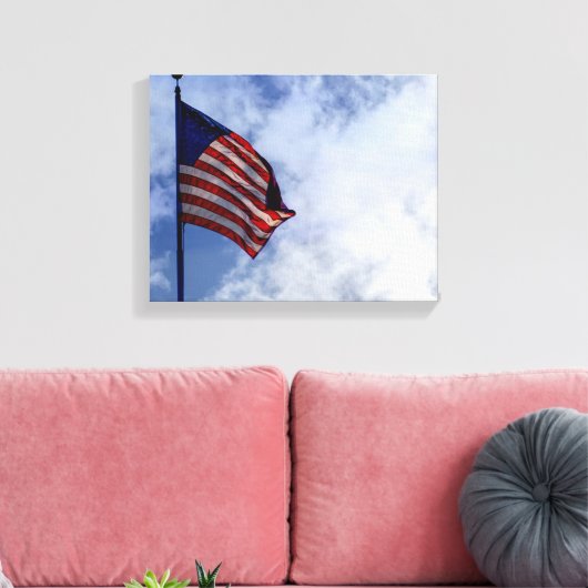 9056 Amerikaanse vlag Canvas Afdruk (Insitu (Woonkamer))