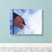 9056 Amerikaanse vlag Canvas Afdruk (Insitu (Houten vloer))