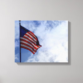 9056 Amerikaanse vlag Canvas Afdruk