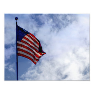 9056 Amerikaanse vlag Foto Afdruk