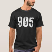 905 Area Code Hamilton on Mobile Telephone Area Co T-shirt (Voorkant)