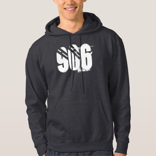 "906" Dark Gray Upper Peninsula hoodie (Voorkant)