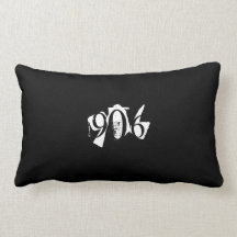906 Michigan Upper Peninsula Pillow Black/White
