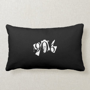 906 Michigan Upper Peninsula Pillow Black/White Kussen
