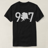 907 Alaska Phone Area Code Map Silhouette Cool Pul T-shirt (Design voorkant)