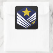 907e kreeftensticker (niet-afgeleid) vierkante sticker (Tas)