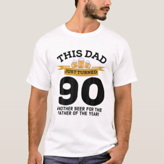 90 bier Drink vader 90e vader Birthday G T-shirt