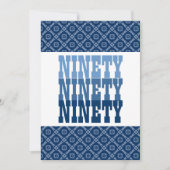 90 Birthday Modern Navy V25 Kaart (Voorkant)