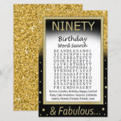 90 Birthday Word Search Game (Voorkant / Achterkant)