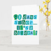 90 dagen nuchter kaart met envelop 5x7 (Gele Bloem)