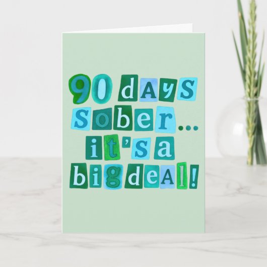 90 dagen nuchter kaart met envelop 5x7 (Voorkant)