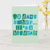 90 dagen nuchter kaart met envelop 5x7 (Gele Bloem)