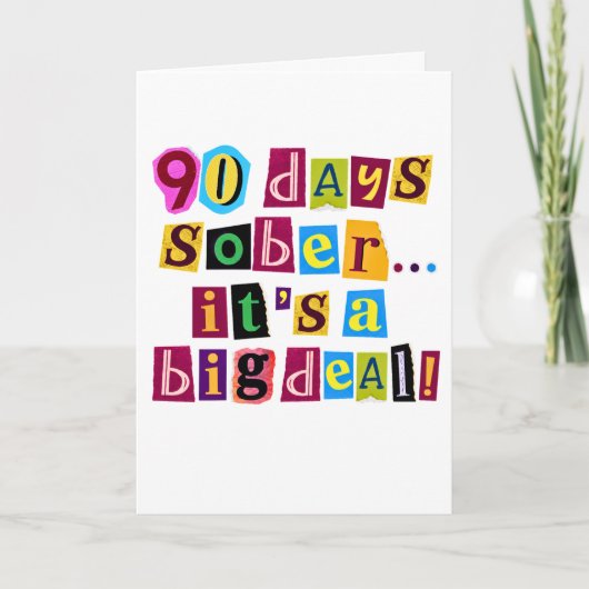 90 dagen nuchter kaart met envelop 5x7 (Voorkant)