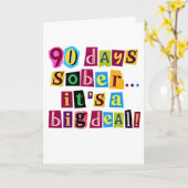 90 dagen nuchter kaart met envelop 5x7 (Gele Bloem)