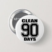 90 dagen schoon zwart ronde button 5,7 cm (Voorkant /achterkant)