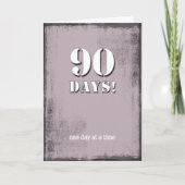 90 dagen Sober Clean Birthday Card Kaart (Voorkant)