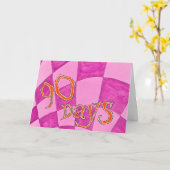 90 de Kaart van de Verjaardag/van het Jubileum van (Gele Bloem)