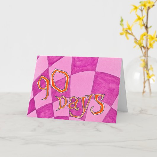 90 de Kaart van de Verjaardag/van het Jubileum van (Gele Bloem)