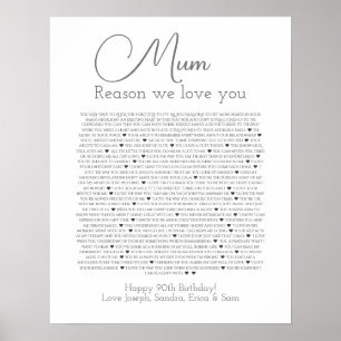 90 dingen waar we van houden over je poster