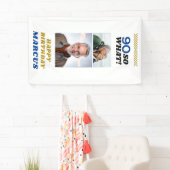 90 Dus wat een grappig mijlpaal 90ste verjaardag f Spandoek (Insitu)
