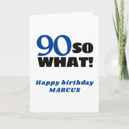 90 Dus wat Positieve typografie 90ste verjaardag Kaart