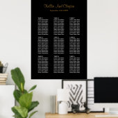 90 Eenvoudige zwarte-weddenschapskaart Poster (Thuiskantoor)