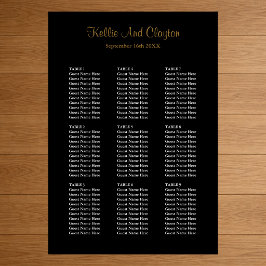 90 Eenvoudige zwarte-weddenschapskaart Poster