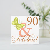 90 en Fabulous Birthday Gifts (najaar) Kaart (Staand voorkant)