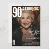 90 en Fabulous Magazine Hoesje 90ste verjaardag Kaart (Voorkant)