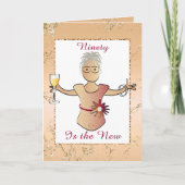 90 en Fabulous Verjaardag Classy Vrouw Cartoon Kaart (Voorkant)