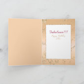 90 en Fabulous Verjaardag Classy Vrouw Cartoon Kaart (Binnen)