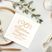 90 en fantastisch 90ste verjaardagsfeest folie servetten