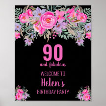 90 en fantastisch zwart verjaardagsfeestje