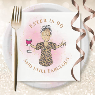 90 en fantastische etnische gouden roze Vrouw verj Servet