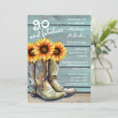 90 en fantastische rustieke land Westerne zonneblo Kaart (Staand voorkant)