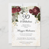 90 en Floral Birthday Party (Roos van Fabulous Gla Kaart (Voorkant)