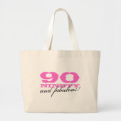 90 en geweldige canvas tas | cadeau voor 90e verja (Voorkant)