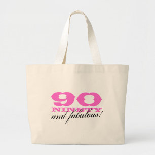 90 en geweldige canvas tas   cadeau voor 90e verja