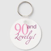 90 en liefdevolle Birthday Gifts Sleutelhanger (Voorkant)