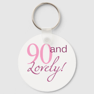 90 en liefdevolle Birthday Gifts Sleutelhanger