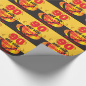 90 en nog steeds rokin Hot | 90e verjaardag Cadeaupapier (Hoek)