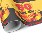 90 en nog steeds rokin Hot | 90e verjaardag Cadeaupapier (Rol Hoek)