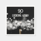 90 en zien Good Champagne Party Napkins Servet (Voorkant)
