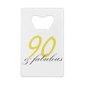 90 & Fabulous Creditkaart Flessenopener (Achterkant)