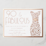 90 & Fabulous Gold Gown  90th Birthday Folie Uitnodiging<br><div class="desc">90 & Fabulous Gold Gown  90th Birthday Folie Uitnodiging Bekijk andere uitnodigingen in onze niche en nestwinkel</div>